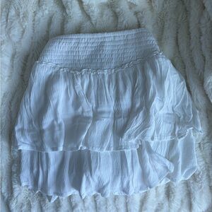 Hollister White Asymmetrical Skirt